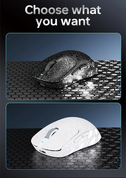 AJAZZ AJ199 Wireless Gaming Mouse PAW3311 24000DPI Lightweight Bluetooth/Wired Carbon Fiber Mice for PC Laptop Gamer