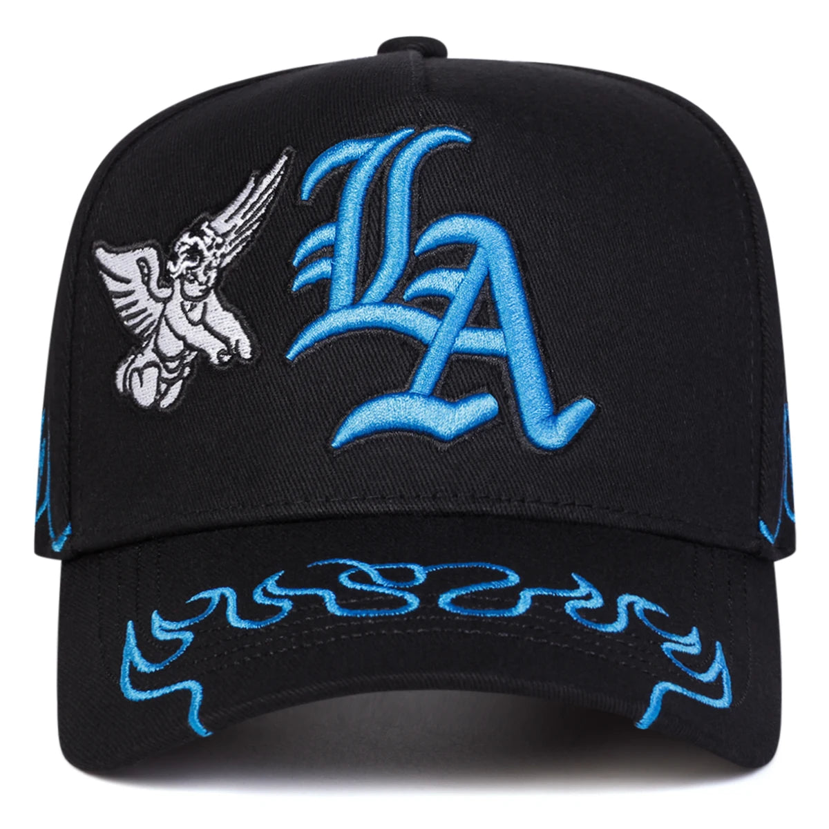 Casquettes de baseball unisexes gothiques brodées « LA Angel » – Printemps-automne – Chapeaux décontractés ajustables pour l'extérieur – Chapeau anti-UV – Casquette de sport