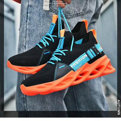 Hot Sale Fashion Purple Casual Sneakers Women Men Blade Running Shoes Big Size 48 Light Breathable Sports Shoes Men Mesh Sneakers