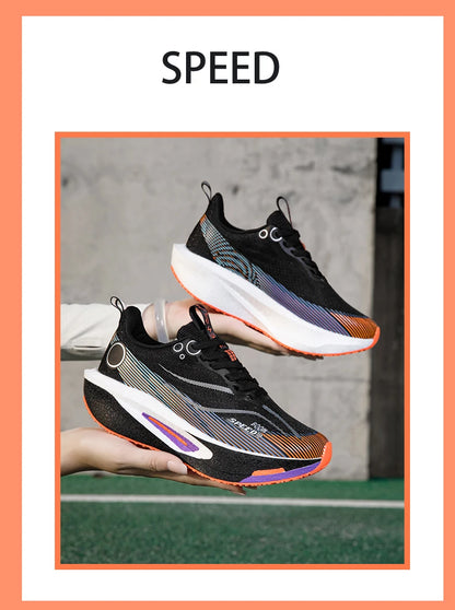 Men's Running Shoes Carbon Plate Professional Running Shoes Breathable Non-slip Cushioning Women's Casual Running Sports Shoes