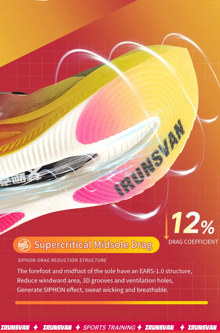 IRUNSVAN  Lightweight Marathon Sneakers Men Running Shoes Breathable Sports Shoes Casual Comfortable Athletic Training Unisex