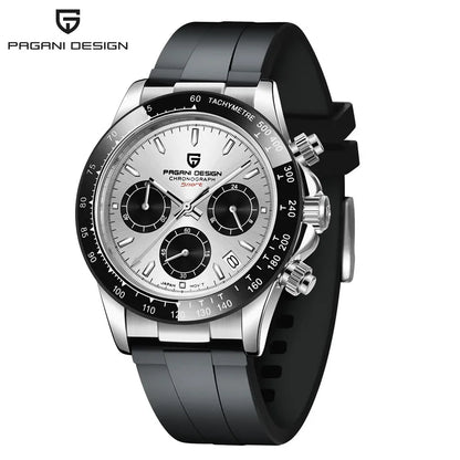 Montre-bracelet pour homme PAGANI DESIGN – Chronographe de luxe, mouvement à quartz MIYOTA VK63, verre saphir, étanche, style sportif