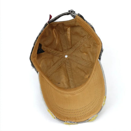 Vintage Washed Distressed Denim Colorful Baseball Cap for Men Women, Fashion Two-Tone Ripped Sun Protection Visor Hat Trendy