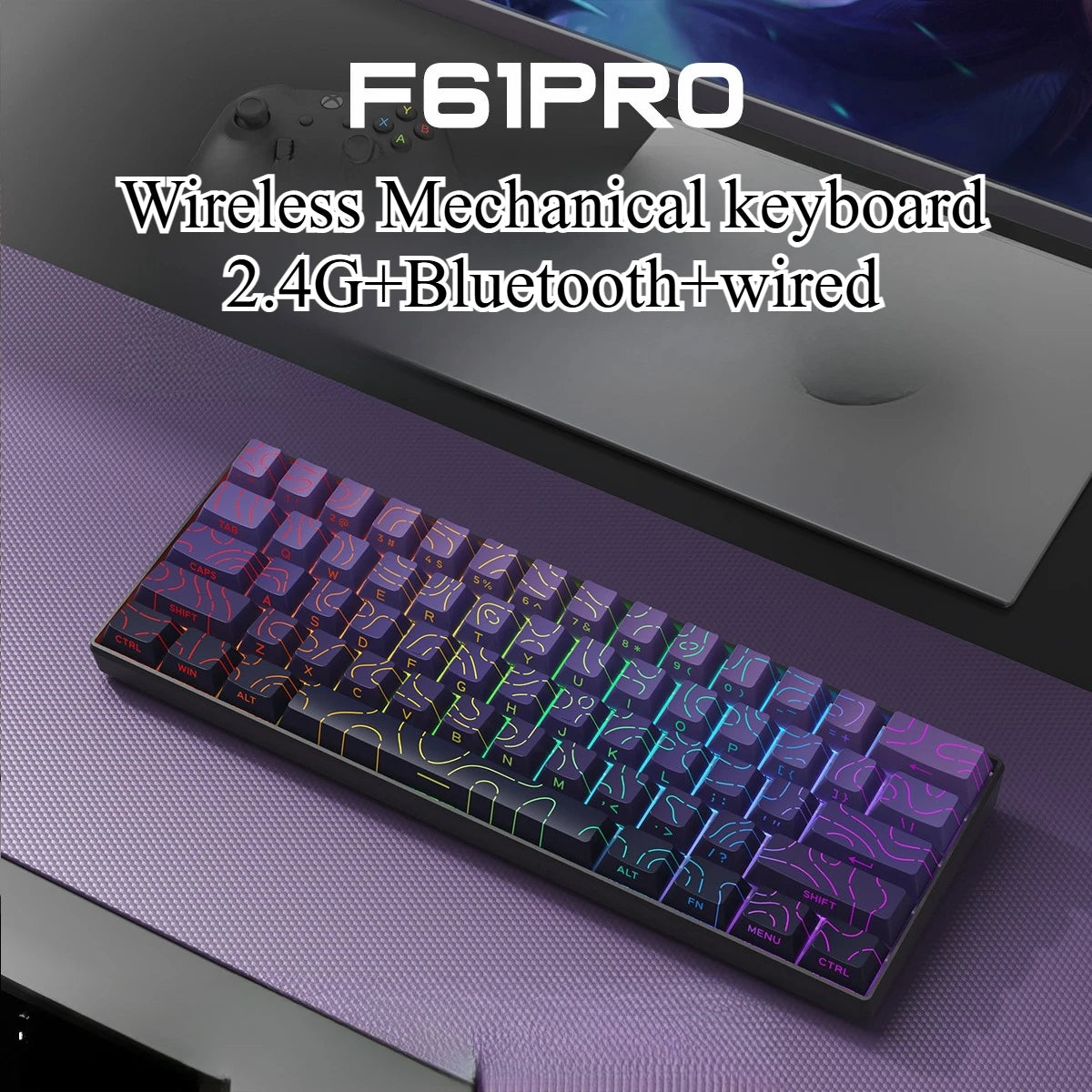 Keyboard Bluetooth Wireless Mechanical keyboards rgb Gamer teclado para tablet mecanico 60% ipad Backlit Mini usb key board