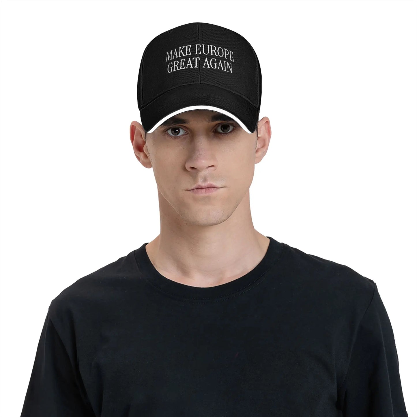 Make Europe Great Again  White Text Sun Baseball Cap Spring Unisex-Teens  Hip Hop Hats Casual Outdoor Sports Baseball Caps