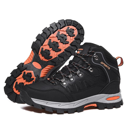 Outdoor Waterproof Hiking Boots for Men and Women, Spring and Autumn, Wear-Resistant Mountain Sports Boots, Hunting Sports Shoes