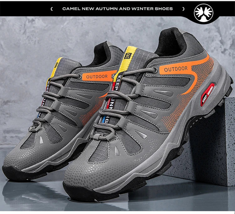 New Outdoor Men's Shoes Men's Anti-Slip Mountaineering Shoes Travel Hiking Adventure Footwear Fashionable Casual Sneakers