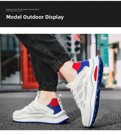 Men's Summer 2025 New Soft Bottom Breathable Mesh Sports Shoes Casual Versatile White Sneakers Lightweight Comfortable Runnin...