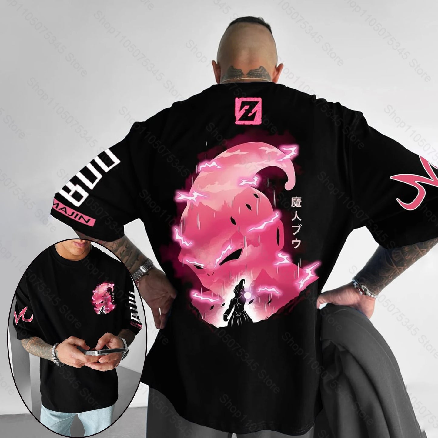 Dragon Ball Japanese Anime Printed Men's T-Shirt Majin Buu Boys Children Harajuku Short Sleeve Kids Goku T-shirt Summer Clothing