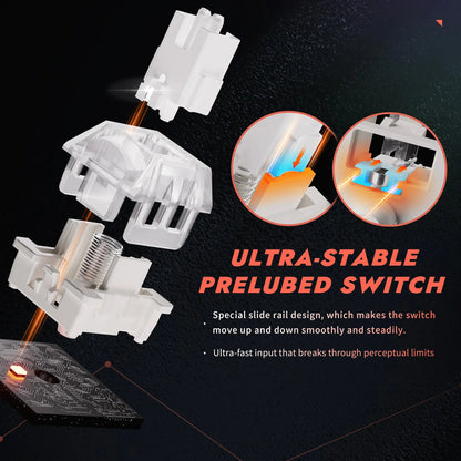 DrunkDeer A75 Pro HE Magnetic Switch Gaming Keyboard Rapid Trigger Wired RGB Mechanical Keyboard Hot-Swap Gasket Mount