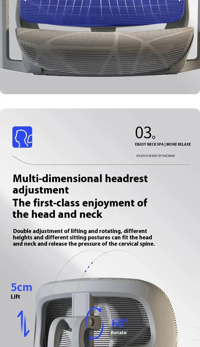 Office Chair Gaming Desk Ergonomic Computer Adjustable Armrests 3D Headrest Chair Lift Chair Back Can Tilt Back with Foo Pedals