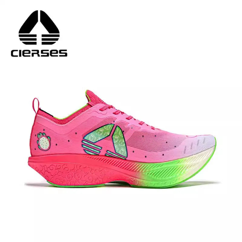CIERSES Carbon Fiber Plate Marathon Running Racing Shoes Men Professional Stable Support Shock-Relief Rebound Training Shoes