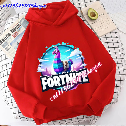 New Fortnite Kids Sweatshirts Cartoon Game Character Printed Hoodie Autumn Casual Children’s Tops Winter Baby Boys Clothing