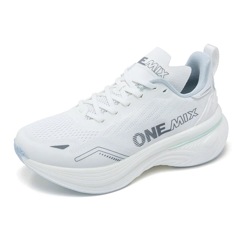 ONEMIX Bumper Max Jogging Running Shoes, Unisex Lightweight Sneakers, Road Wear-Resistant, Fashion Sports Fitness Shoes