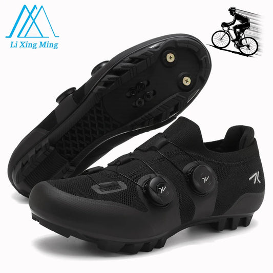 Men's MTB Cycling Shoes New Women's Pink Self-Locking Cleats Speed Road Bicycle Shoes Flat Trail Racing SPD Mountain Bike Sneakers