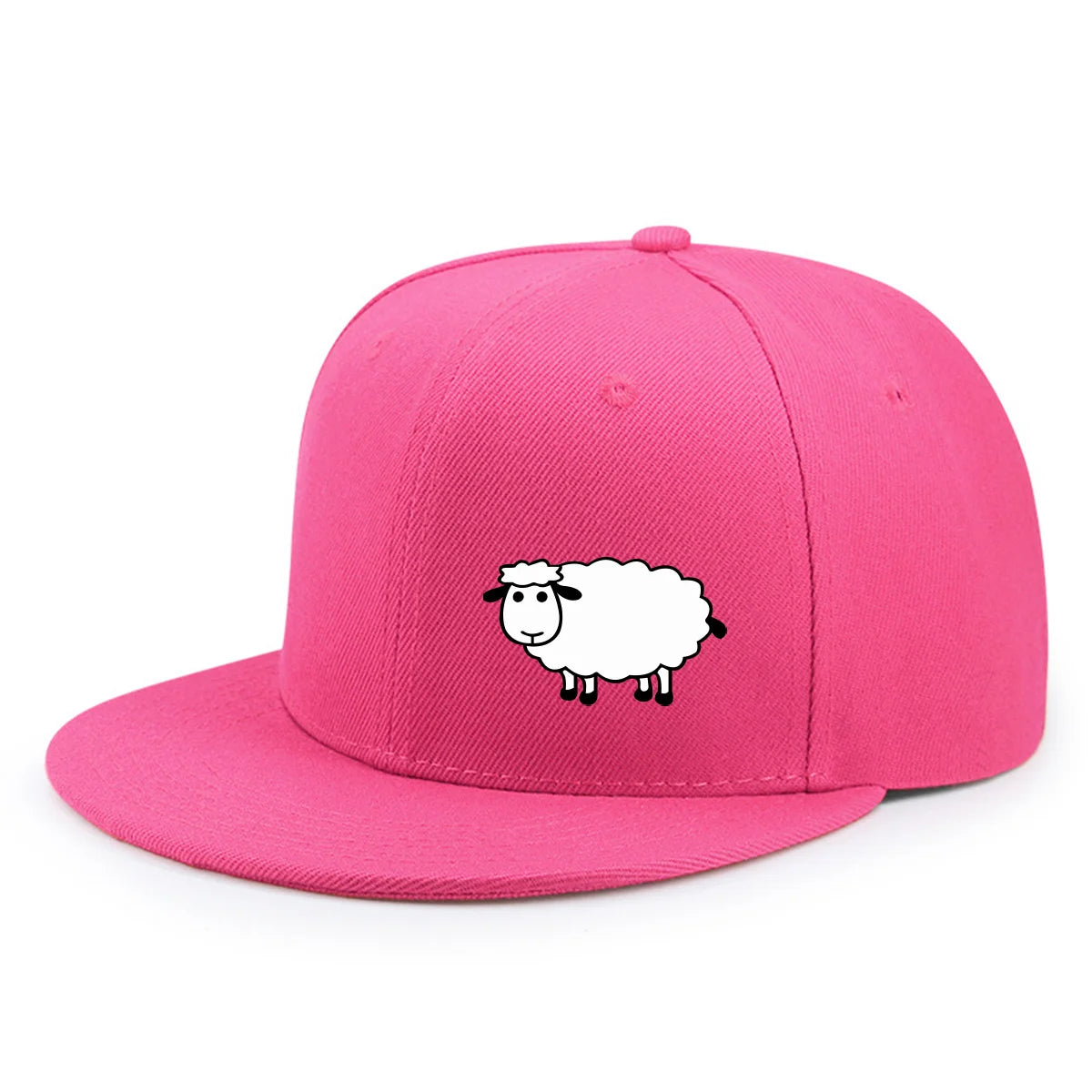 Unisex Adjustable Baseball Cap - Street Style Flat Brimmed Sheep Pattern Hat Casual Versatile And Personalized Hat