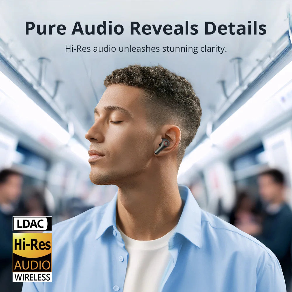 Tronsmart Sounfii NC 2 Earphones Bluetooth Wireless Hybrid ANC Earbuds with Hi-Res Audio, 40H Playtime, 2026 NEW CHOICE
