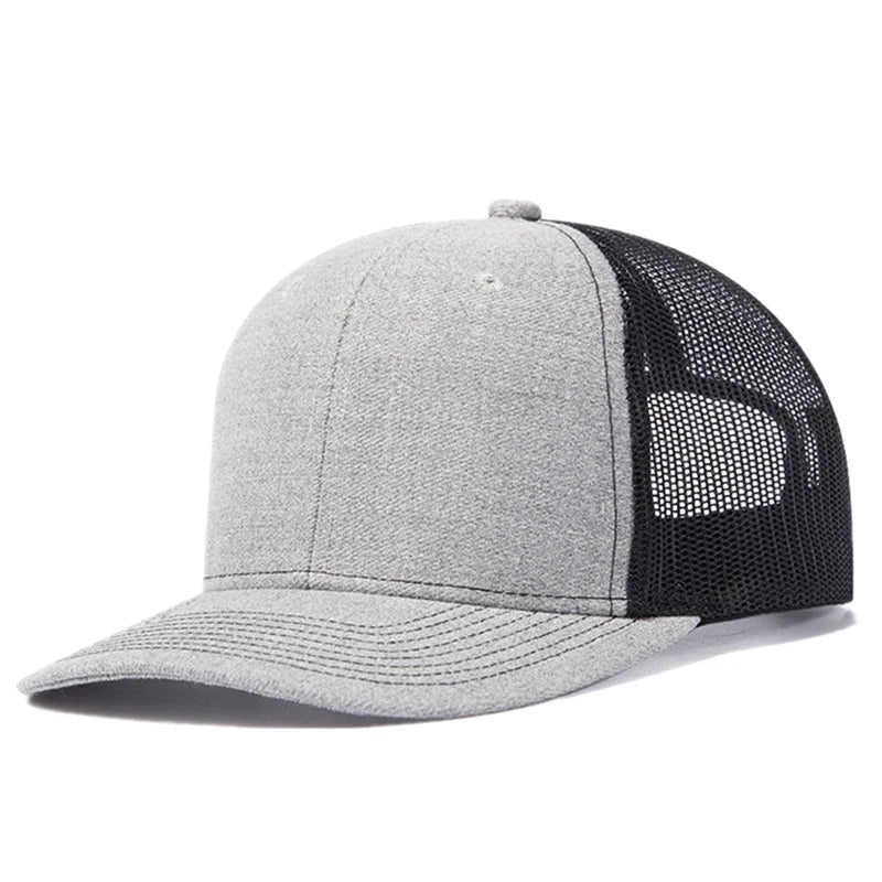 Hot Sale Unisex Cap Slight Curved Brim Style Trucker Hat  Men & Women Casual Outdoor Breathable Summer Cap