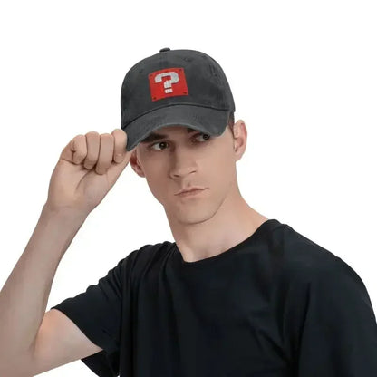 Op maat gemaakte, modieuze Cartoom-game-vraagblok-baseballpet voor dames en heren, verstelbaar, unisex, katoen, ‘dad hat’, prestatiegerichte snapback-petten