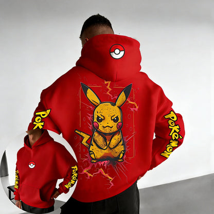 2026 Pokémon Games Pikachu Co Branded Cotton Hoodie Spring/Summer New Harajuku Men's and Women's Loose Casual Parent Child Top