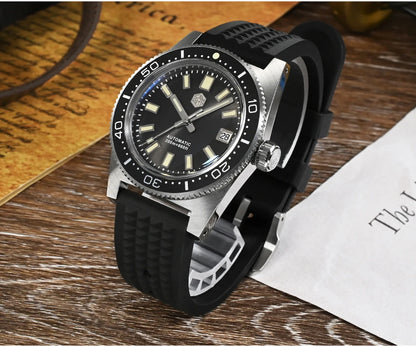 San Martin New 62mas 37mm Diver Mens Watch Classic Luxury Sapphire PT5000 SW200 Automatic Mechanical Watches Date 20Bar Luminous