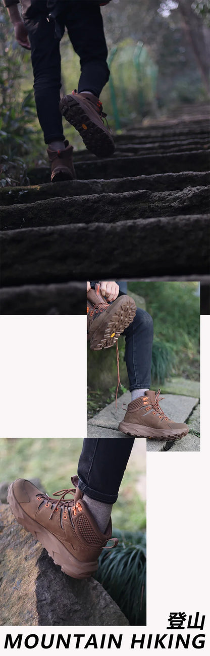 ROCKROOSTER Hiking shoes Men waterproof hunting Boots Tactical Desert Combat Boots trekking Ankle mountian cow Leather Sneakers