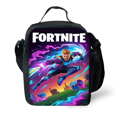 Isolierte Kinder-Thermotasche mit großem Fassungsvermögen für Jungen, Hot Game F-FortniteS, Mädchen, Schüler, Outdoor-Picknick, wiederverwendbare Kühltasche für das Mittagessen
