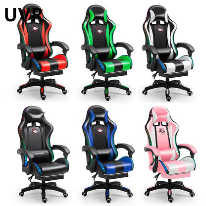 UVR Professional Gaming Computer Chair Home Office Chair Ergonomic Design Armchair with Footrest Competitive Chair Furniture