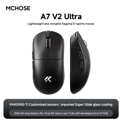 MCHOSE A7 V2 Ultra Wireless Gaming Mouse Pixart3950Ti Flagship Sensor Super 20000FPS for Accurate Tracking Support Web Driver
