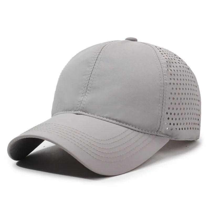 Breathable Mesh Baseball Cap Unisex  Casual Style Polyester Hat Lightweight Solid Color Adjustable Sun Cap for Outdoor
