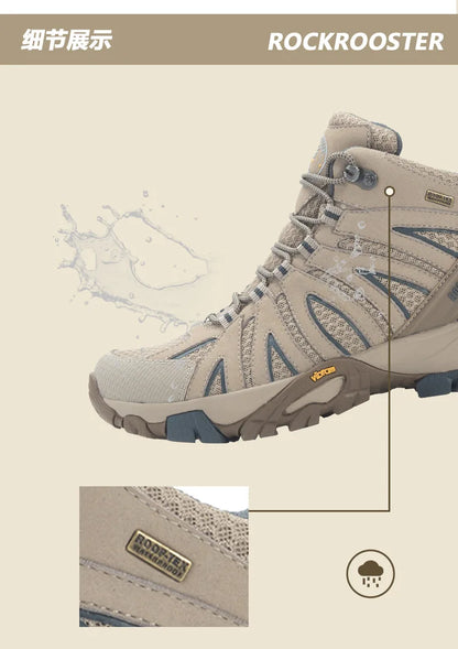 ROCKROOSTER Hiking shoes Men waterproof hunting Boots Tactical Desert Combat Boots trekking Ankle mountian cow Leather Sneakers