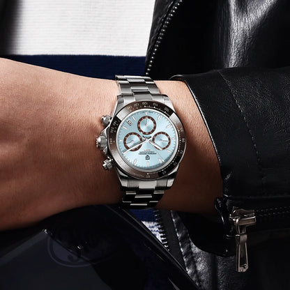 Vyriškas laikrodis „PAGANI DESIGN“ – modelis su spalvotais ciferblatais, prabangus kvarcinis rankinis laikrodis, chronografas su mechanizmu