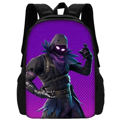 Hot Game Child School Backpack with Lunch Bags ,Design-F-FortniteS Pencil Bags ,School Bags for Boys Girls Best Gift