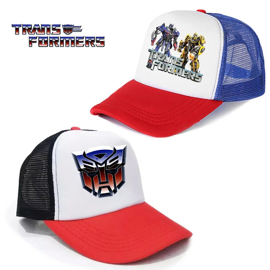 Transformers Children Baseball Cap Cartoon Anime Figure Print Hat Boy Girl Breathable Kid Hat HipHop Boy NetCap Kawaii Toy Gift