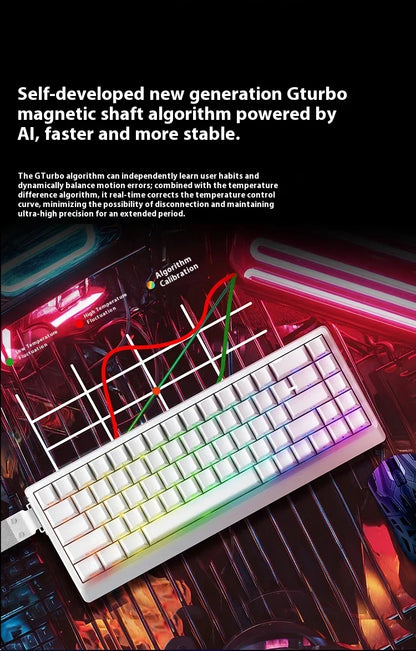 IROK ND63 Max ND63 Ultra ND68 Pro Gaming Magnetic Mechanical Keyboard 60% Layout RT0.001mm 8K 0.125ms Delay Wired Gamer Keyboard