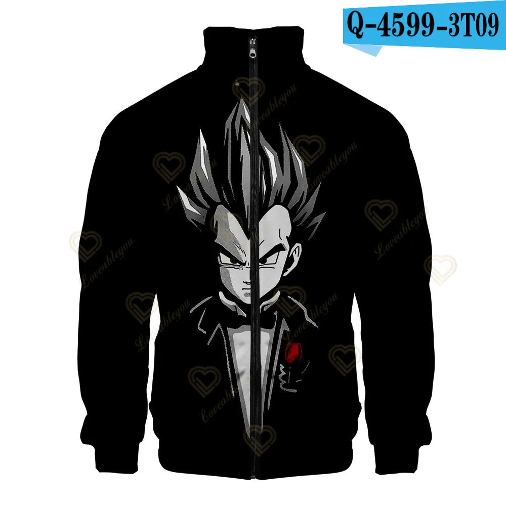 Dragon Ball 3D Print Zipper Hoodie Cool Fashion Men/Women/Kids Long Sleeve Hoodies Sweatshirt Casual Cosplay Jacket Clothes, produit gaming premium Fraquane
