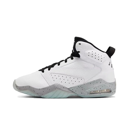 Jordan Lift Off Simple and Versatile Shock-Absorbing, Non-Slip, Wear-Resistant Mid-Top Retro Basketball Shoes for Men, White and Gray Ar4430-101