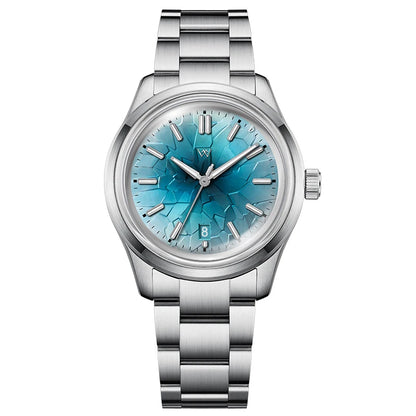 WM Watch Automatic Mechanical Watch NH35 Glacier Series 100M Waterproof AR Coated Sapphire Welly Merck Watches For Man WM226