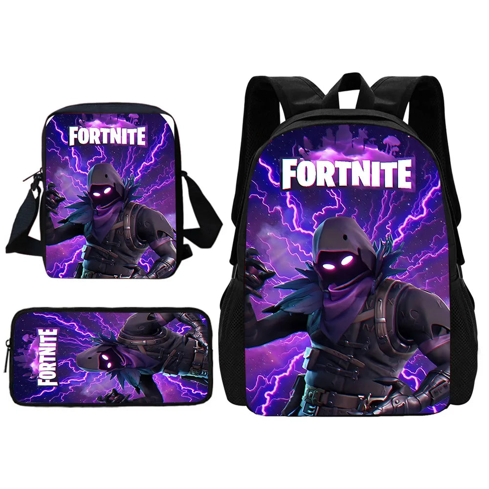Popular Game FortniteS Child School Backpack With Shoulder Bag Pencil Bags School Bags for Boys Girls Best Gift