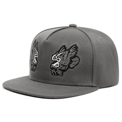 2025 New Lion Eagle Embroidered Fashion Men's Street Hip Hop Hat Baseball Hat Women's Leisure Sports Sunshade Hat Flat Edge Hat