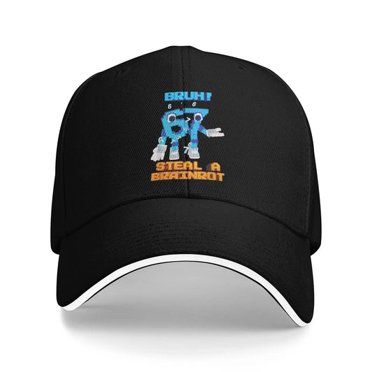 67 Six Seven 6-7 Baseball Cap Popular Steal Brainrot Gaming Meme Sandwich Caps Men Women Breathable Dad Hat Outdoor