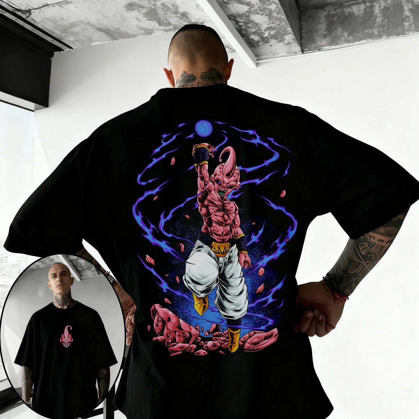 Dragon Ball Japanese Anime Printed Men's T-Shirt Majin Buu Boys Children Harajuku Short Sleeve Kids Goku T-shirt Summer Clothing