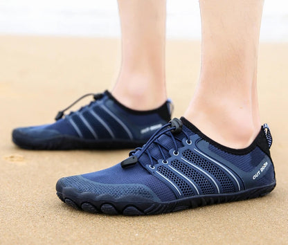 Men's Minimalist Running Cross Training Shoes Barefoot Shoes Big Toe Box Five Finger Shoes Saguaro Barefoot Pit Viper Paracord