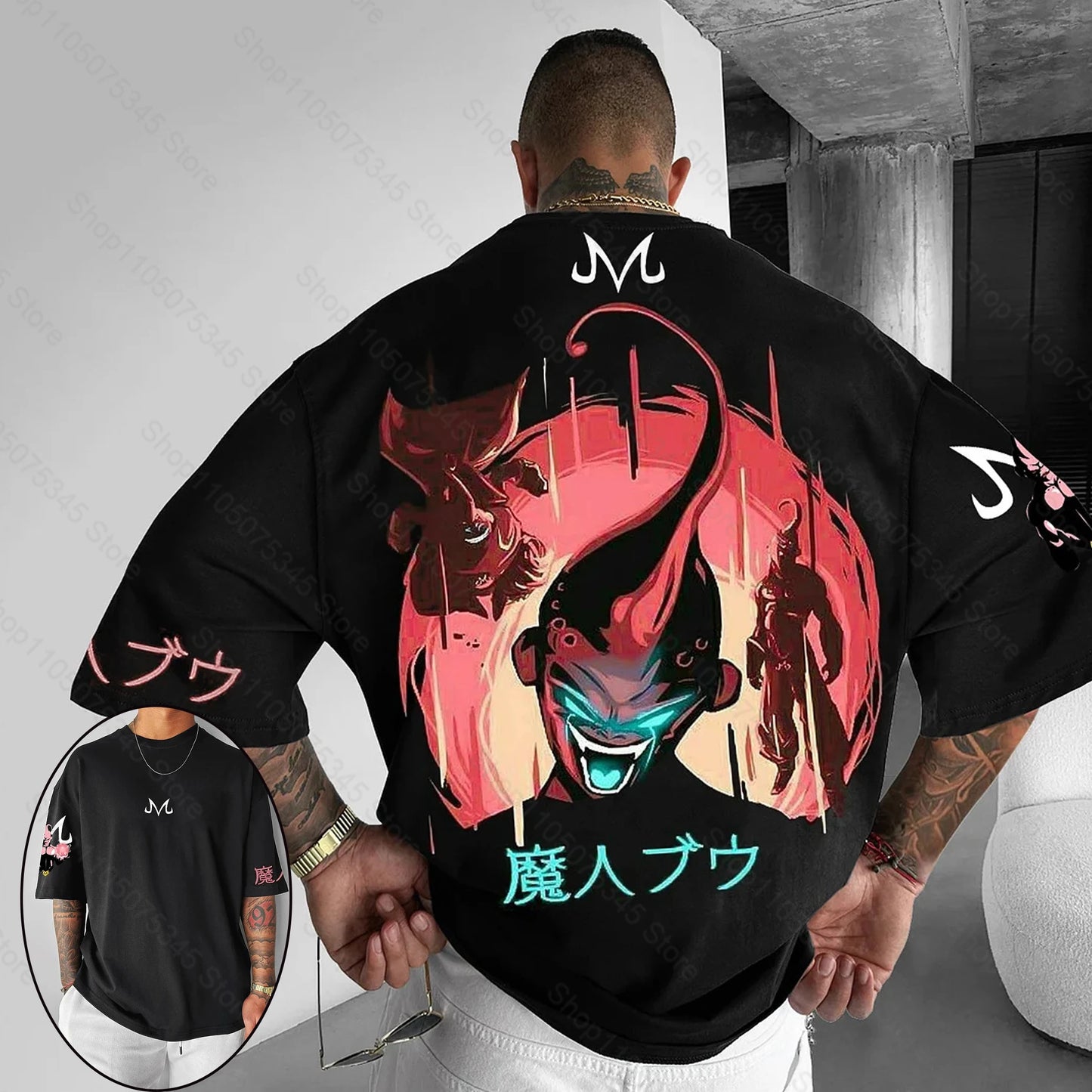 Dragon Ball Japanese Anime Printed Men's T-Shirt Majin Buu Boys Children Harajuku Short Sleeve Kids Goku T-shirt Summer Clothing