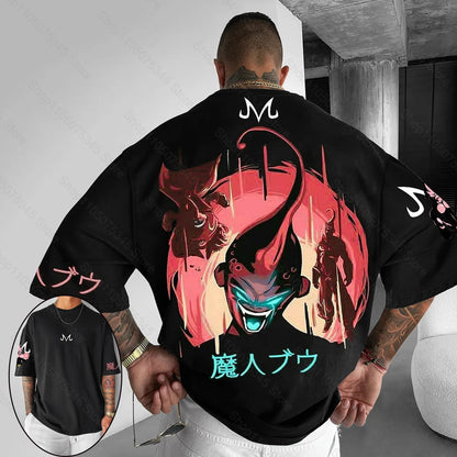 Dragon Ball Japanese Anime Printed Men's T-Shirt Majin Buu Boys Children Harajuku Short Sleeve Kids Goku T-shirt Summer Clothing