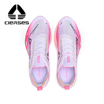 CIERSES Carbon Fiber Plate Marathon Running Racing Shoes Men Professional Stable Support Shock-Relief Rebound Training Shoes