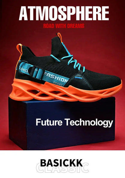 Hot Sale Fashion Purple Casual Sneakers Women Men Blade Running Shoes Big Size 48 Light Breathable Sports Shoes Men Mesh Sneakers