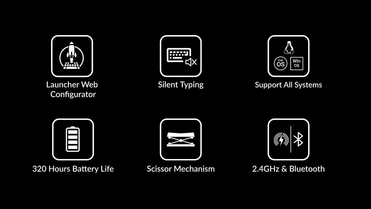 Keychron B33 Wireless Keyboard 80% TKL Layout Scissor Mechanism Switch Silent Typing 2.4G and Bluetooth Connection