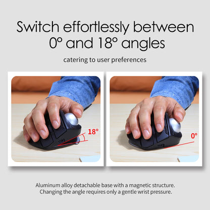 Lefon F33/F26C/F35B Trackball Mouse/Bluetooth Ergonomic Mouse 2.4G Wireless Rechargeable Rollerball Mice for PC Office Drawing
