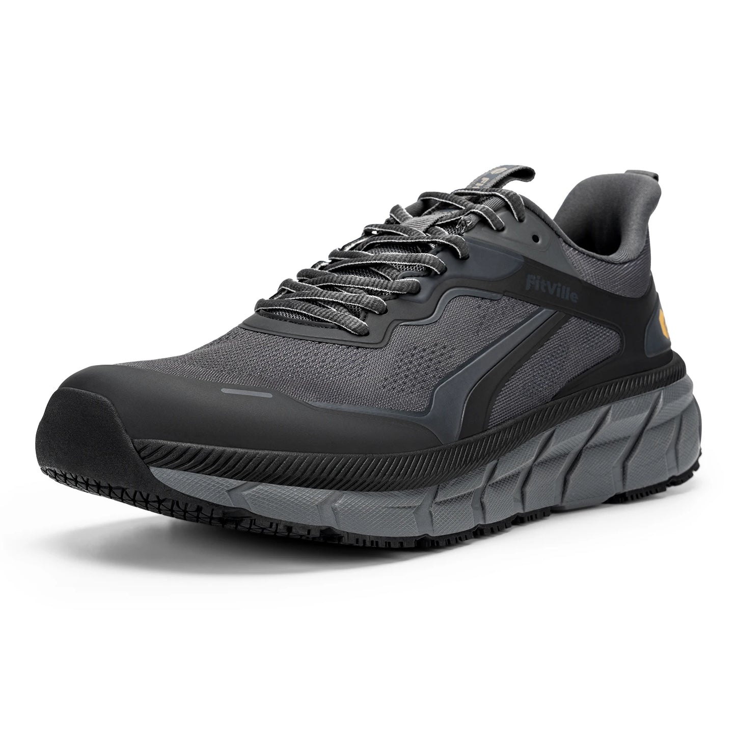 FitVille Men's Wide Toe Box Shoes Cushioned Well Sneakers Non Slip Lightweight Breathable Running Shoes for Swollen feet